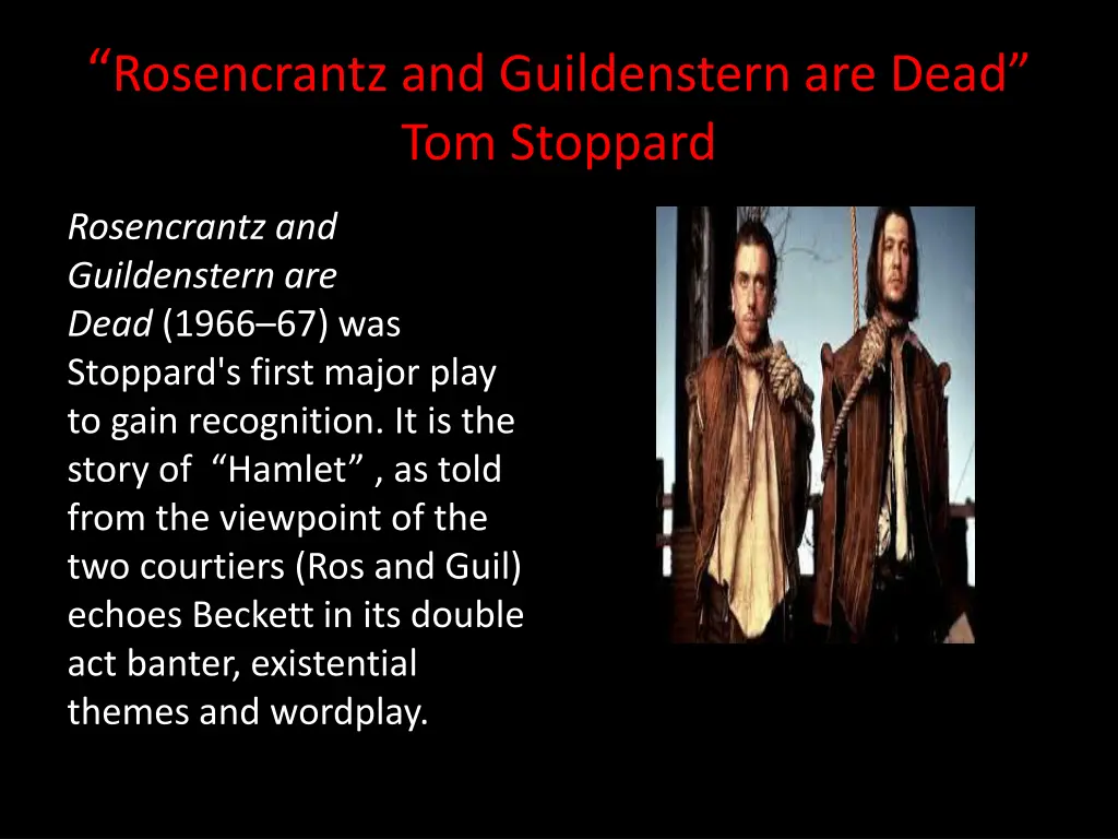 rosencrantz and guildenstern are dead tom stoppard