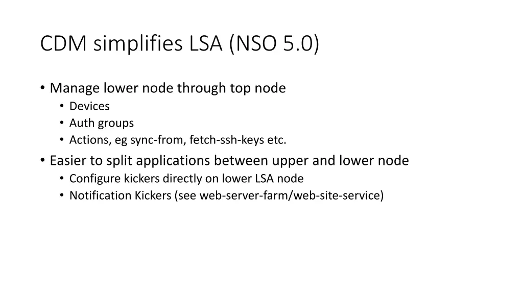 cdm simplifies lsa nso 5 0