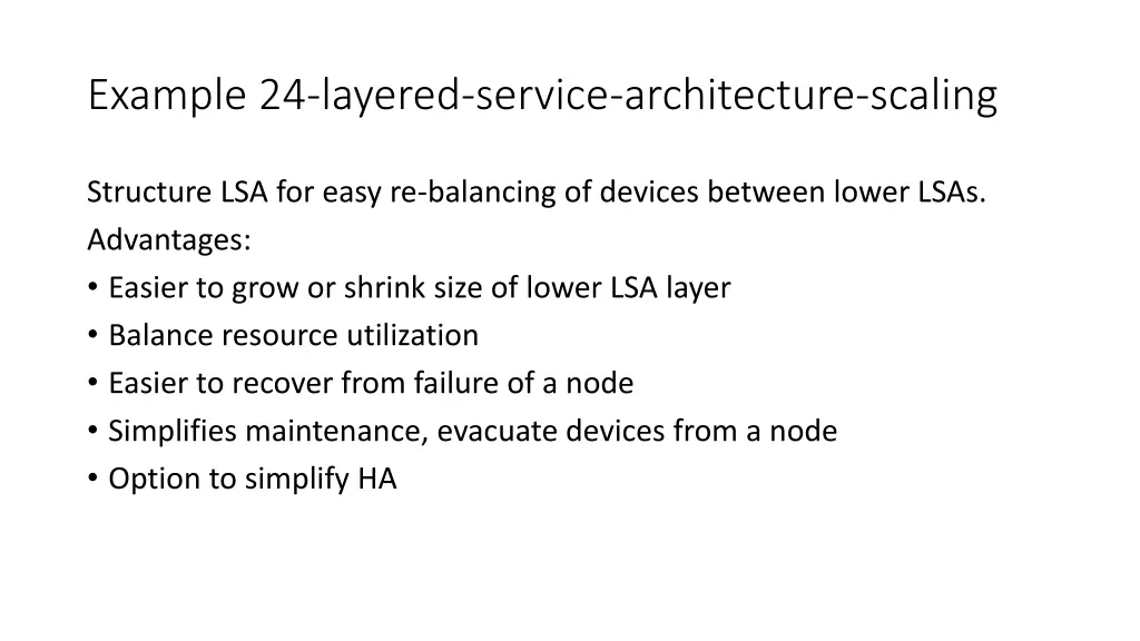 example 24 layered service architecture scaling