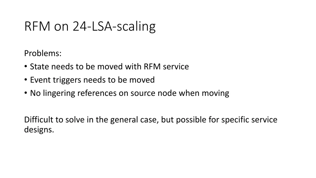 rfm on 24 lsa scaling