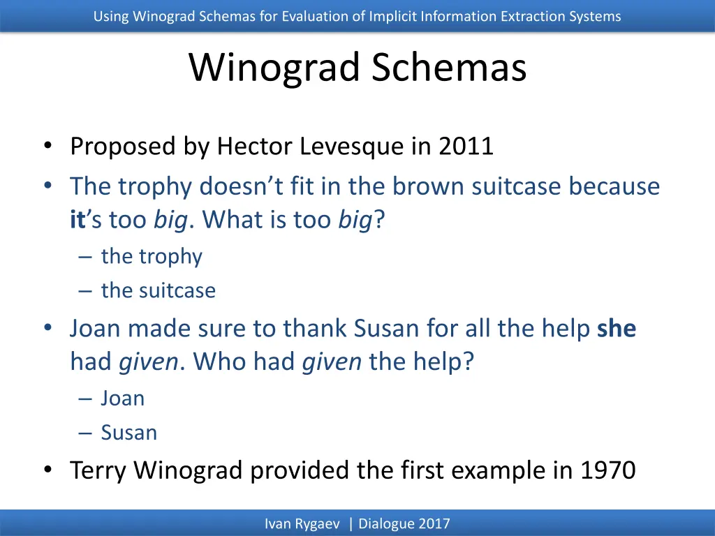 using winograd schemas for evaluation of implicit 4