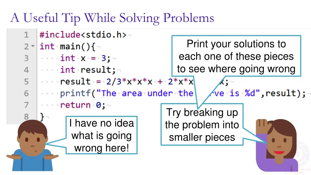 a useful tip while solving problems