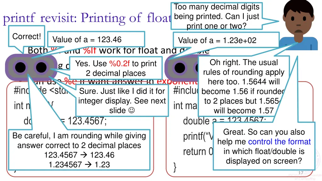 too many decimal digits being printed can i just