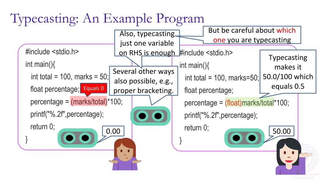 typecasting an example program