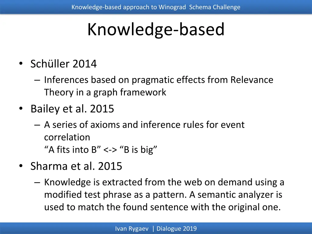 knowledge based approach to winograd schema 15