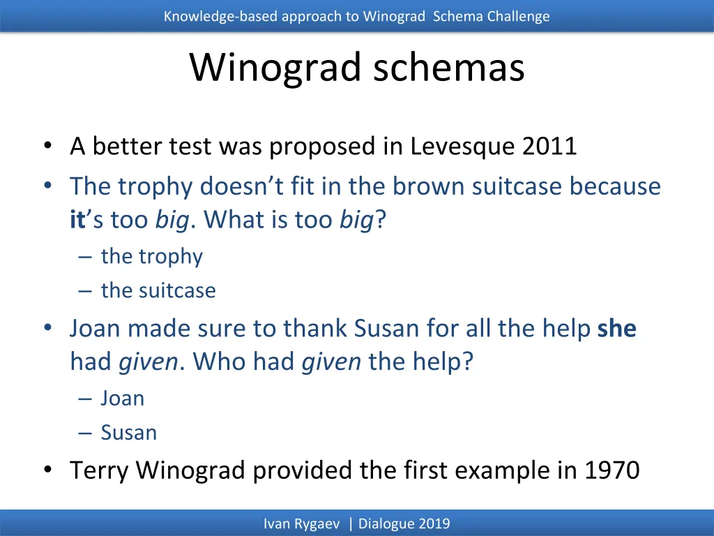 knowledge based approach to winograd schema 5