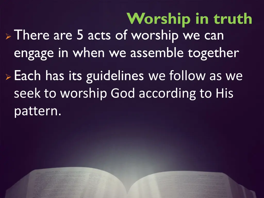 worship in truth 1