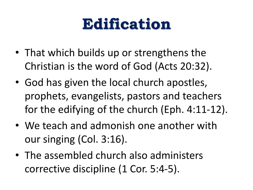 edification