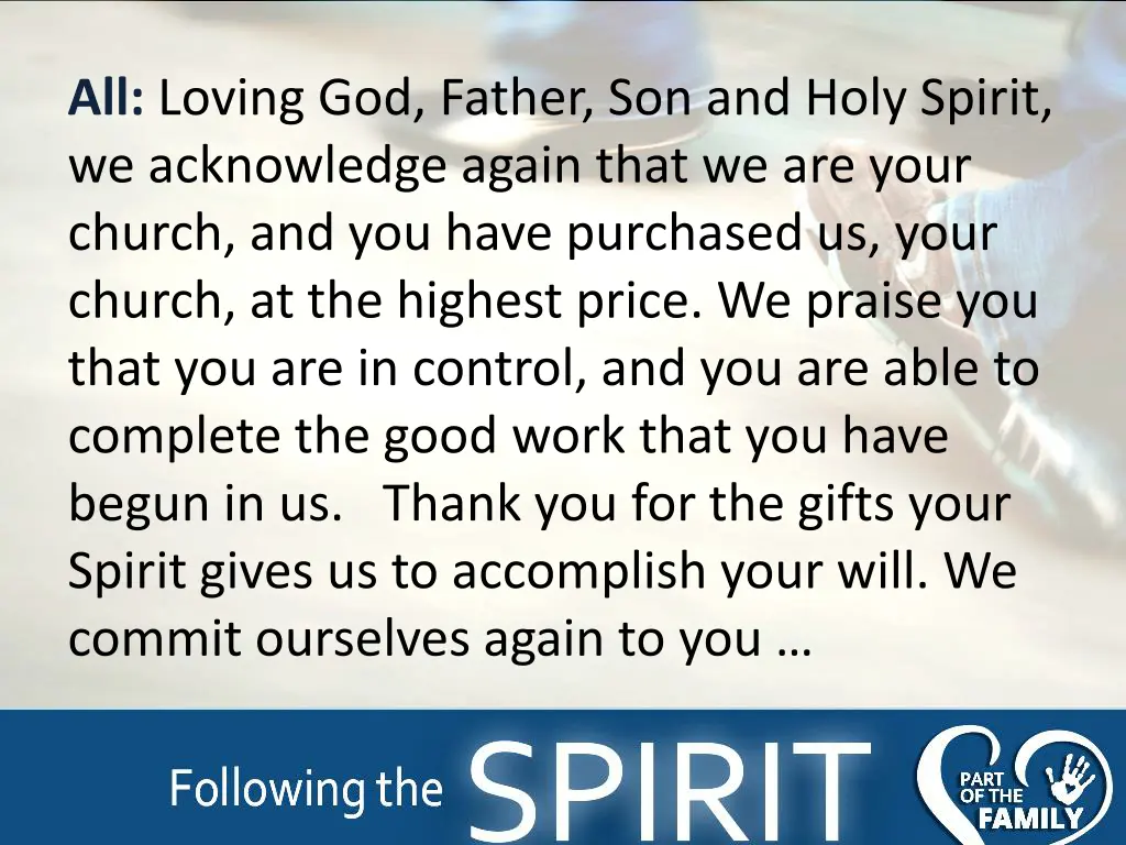 all loving god father son and holy spirit