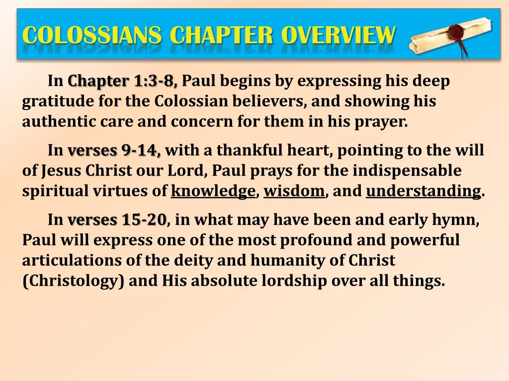 colossians chapter overview