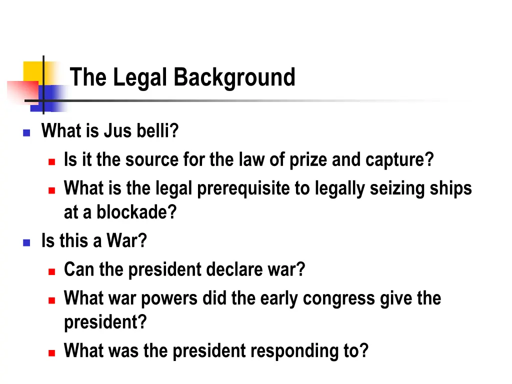 the legal background