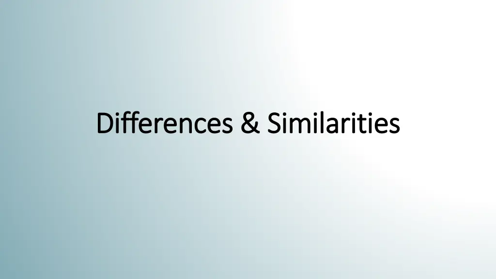 differences similarities differences similarities