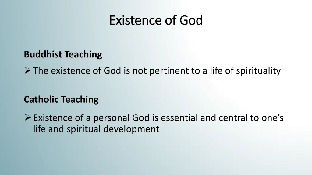 existence of god existence of god