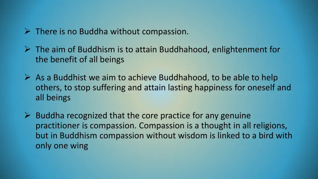 there is no buddha without compassion