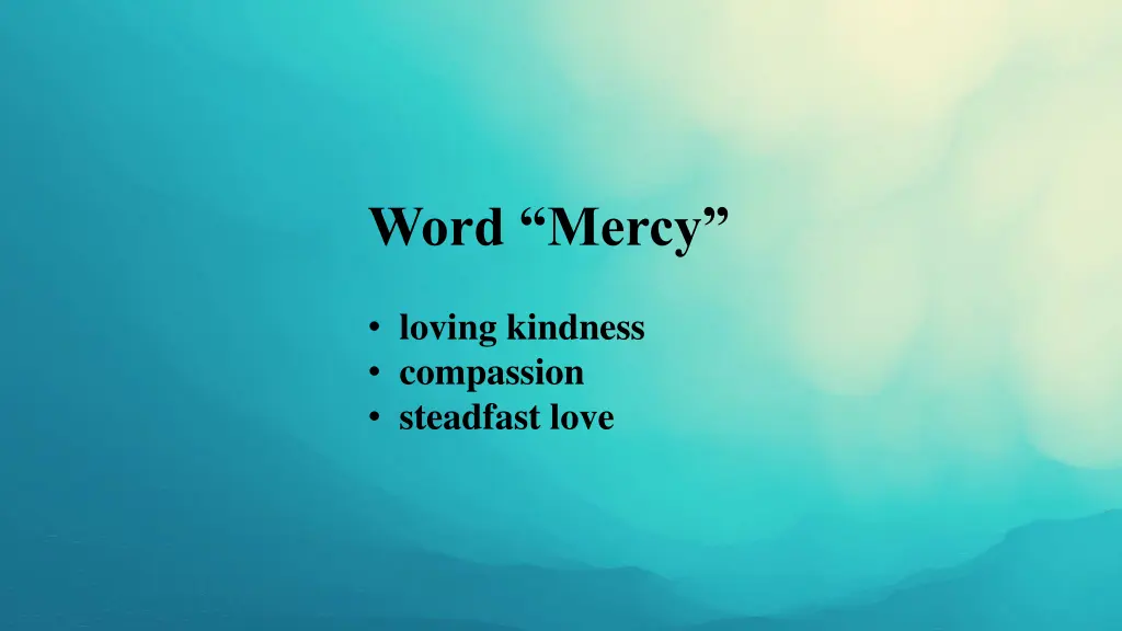 word mercy