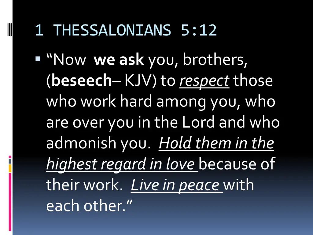 1 thessalonians 5 12