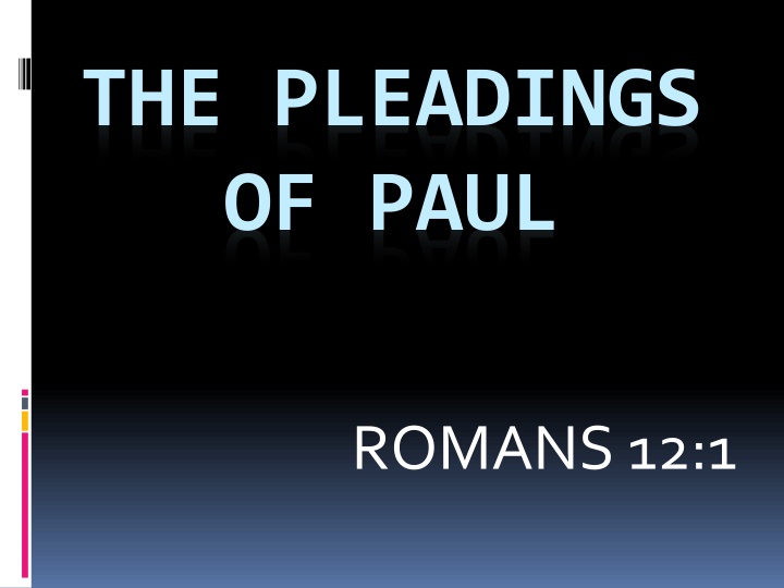 the pleadings of paul