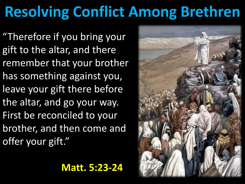 resolving conflict among brethren 1