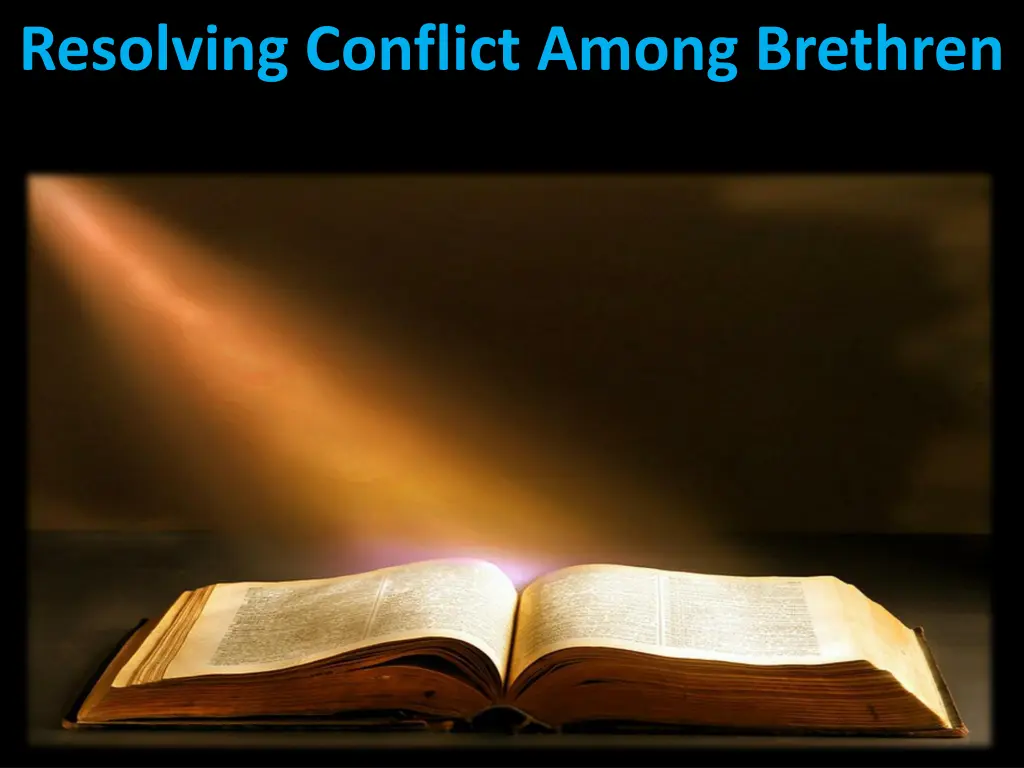 resolving conflict among brethren 10