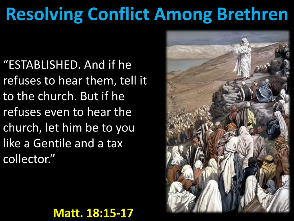 resolving conflict among brethren 2