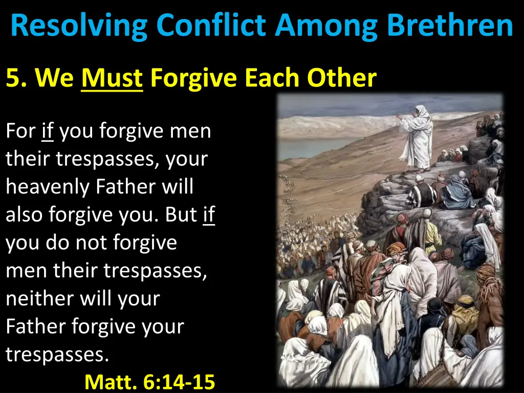 resolving conflict among brethren 8