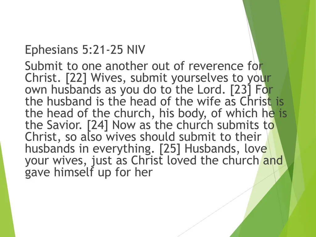 ephesians 5 21 25 niv submit to one another