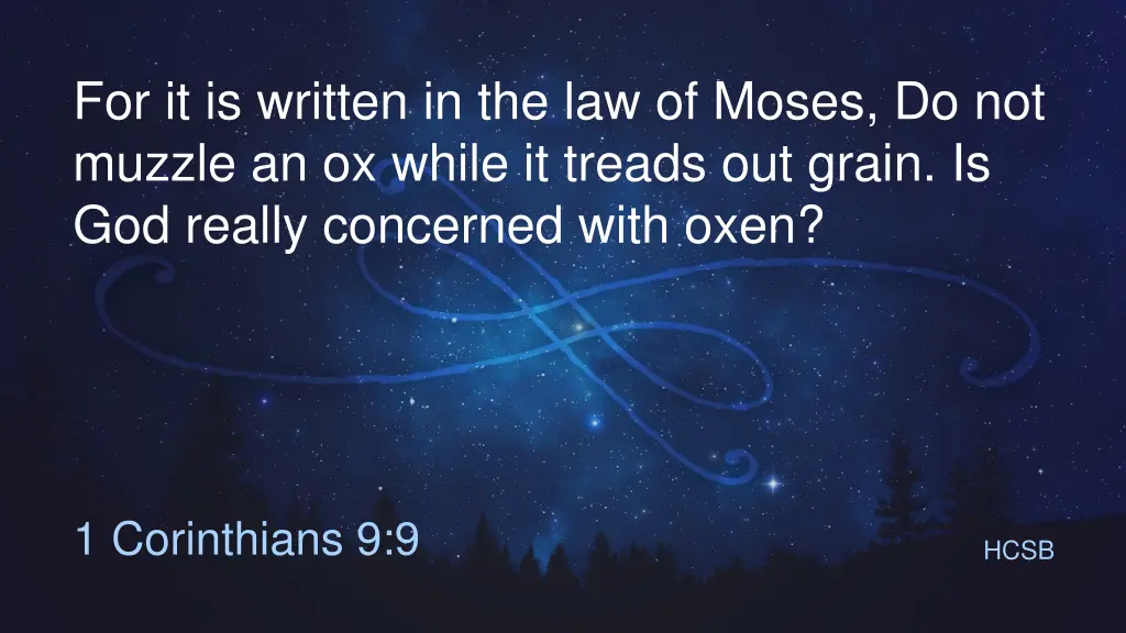 for it is written in the law of moses