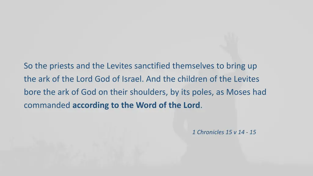 so the priests and the levites sanctified