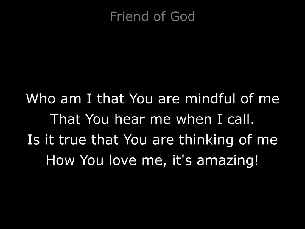 friend of god