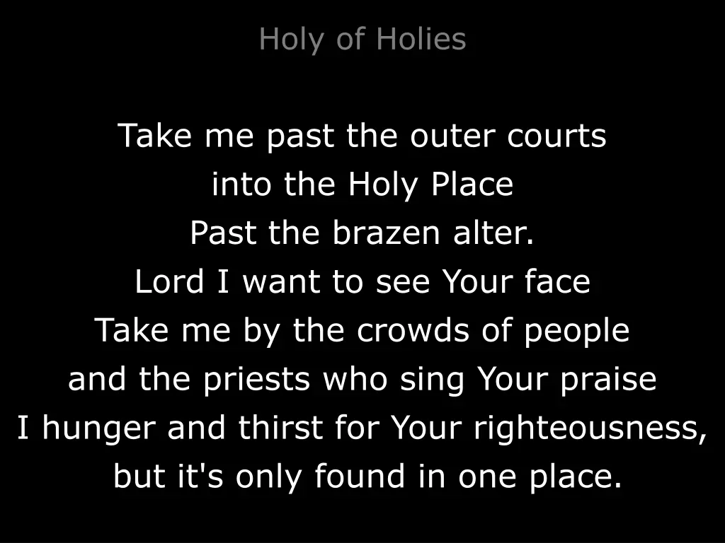 holy of holies