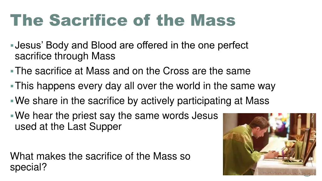 the sacrifice of the mass