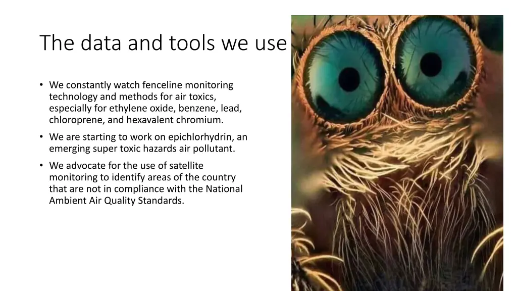 the data and tools we use