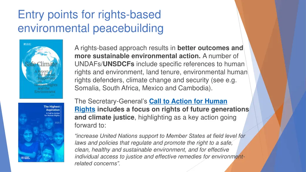 entry points for rights based environmental