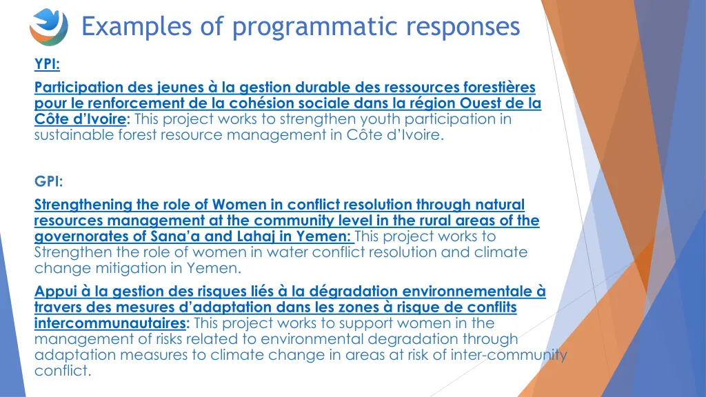 examples of programmatic responses 1