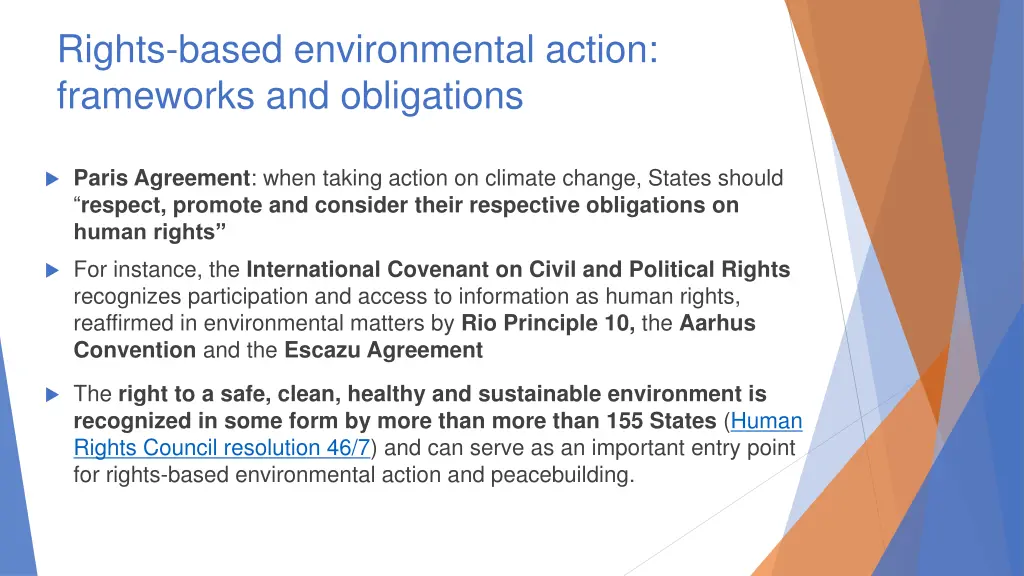 rights based environmental action frameworks