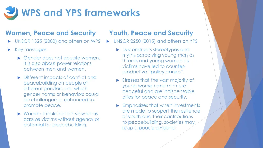 wps and yps frameworks