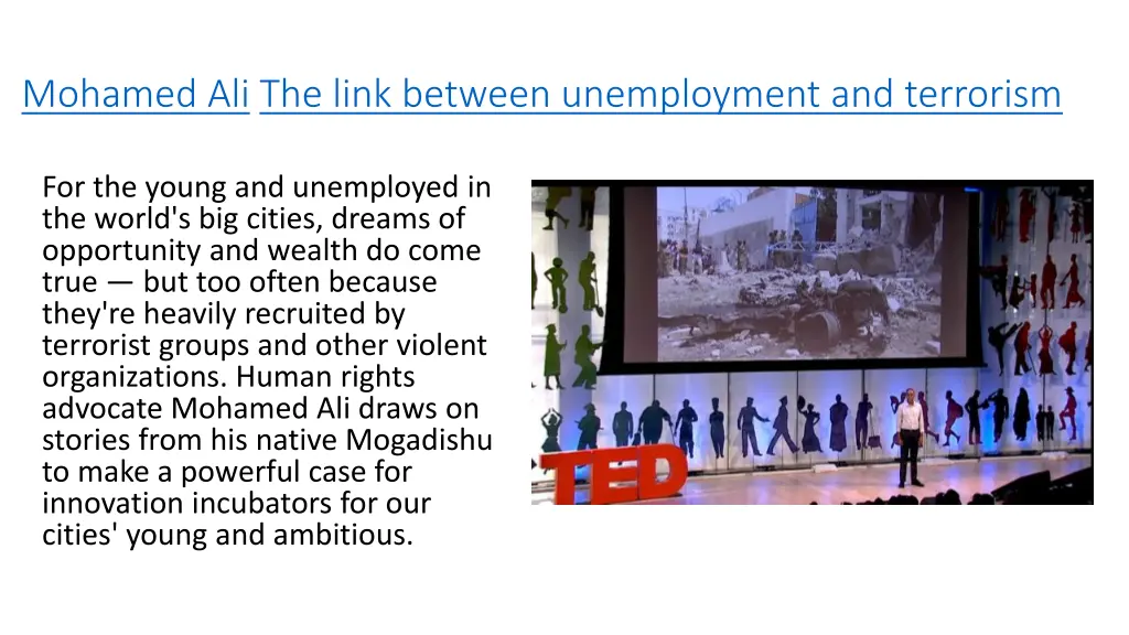 mohamed ali the link between unemployment