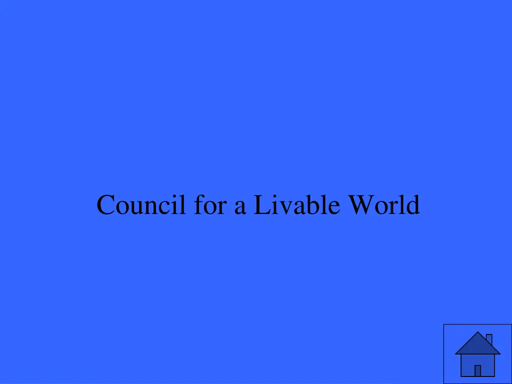 council for a livable world