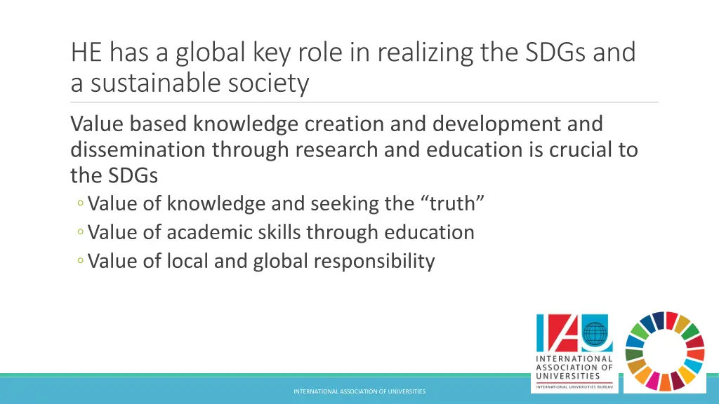 he has a global key role in realizing the sdgs