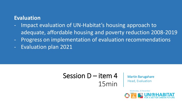 evaluation impact evaluation of un habitat