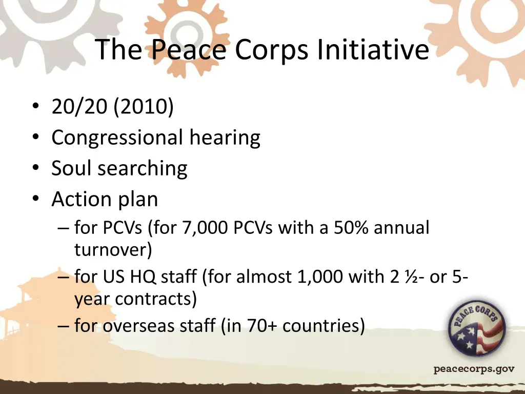 the peace corps initiative