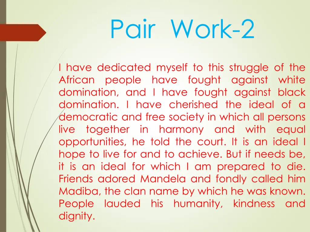 pair work 2