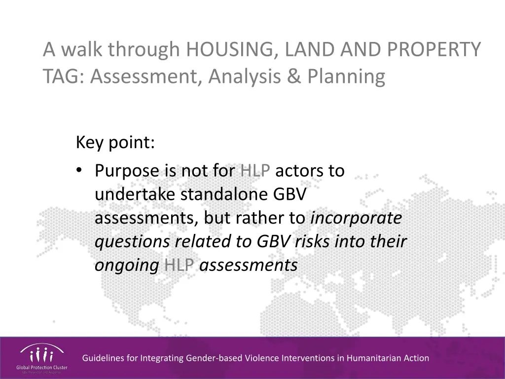 a walk through housing land and property