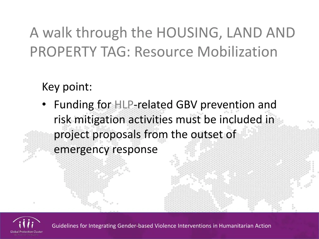 a walk through the housing land and property