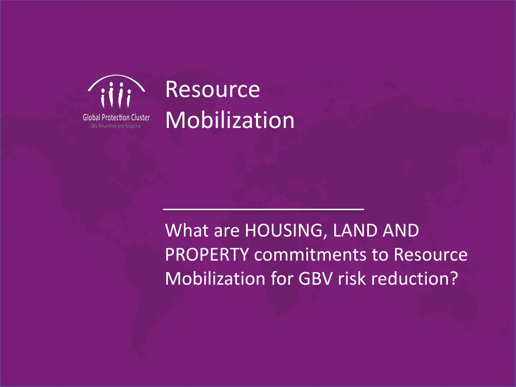 resource mobilization