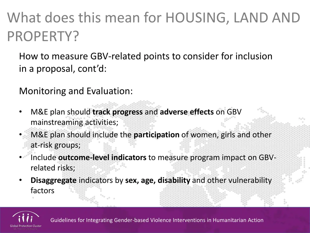 what does this mean for housing land and property 2