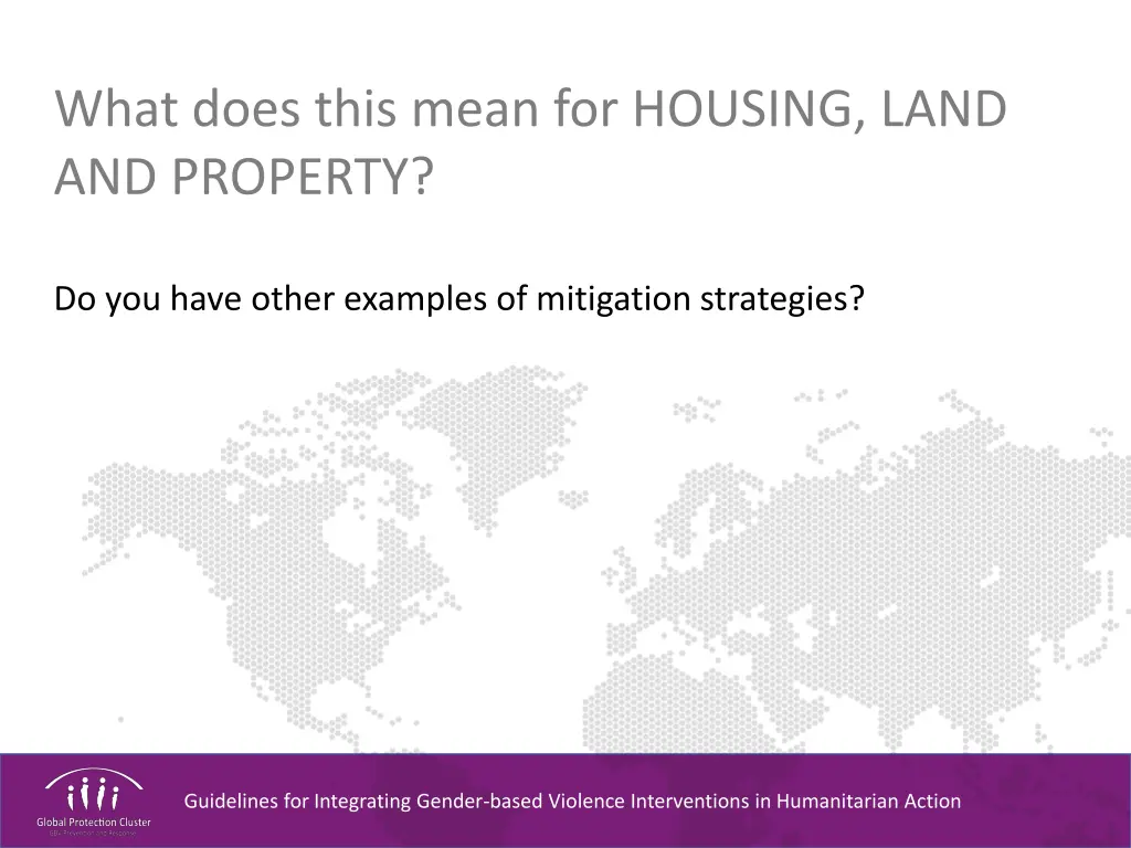 what does this mean for housing land and property 4