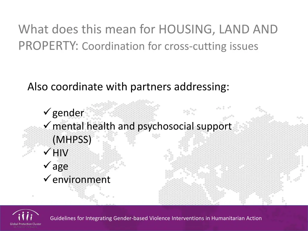 what does this mean for housing land and property 8