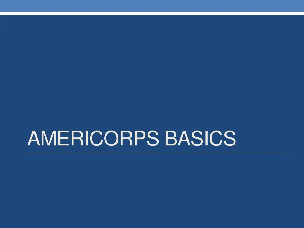 americorps basics