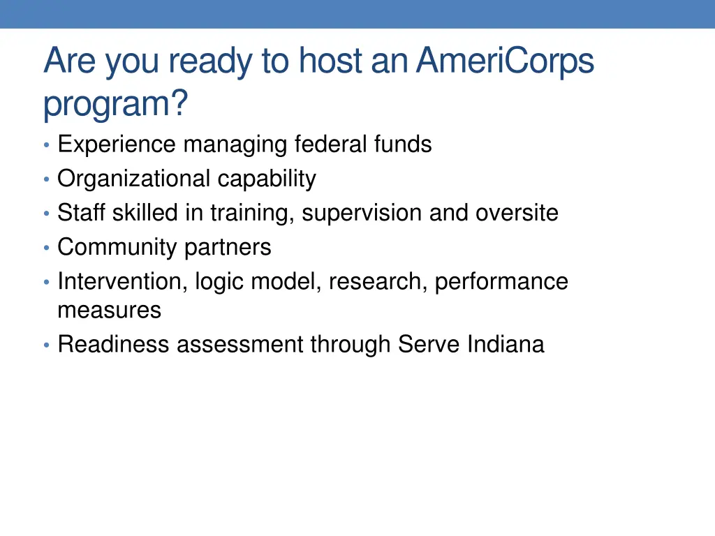 are you ready to host an americorps program